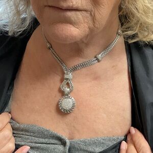 John Hardy silver necklace with diamonds